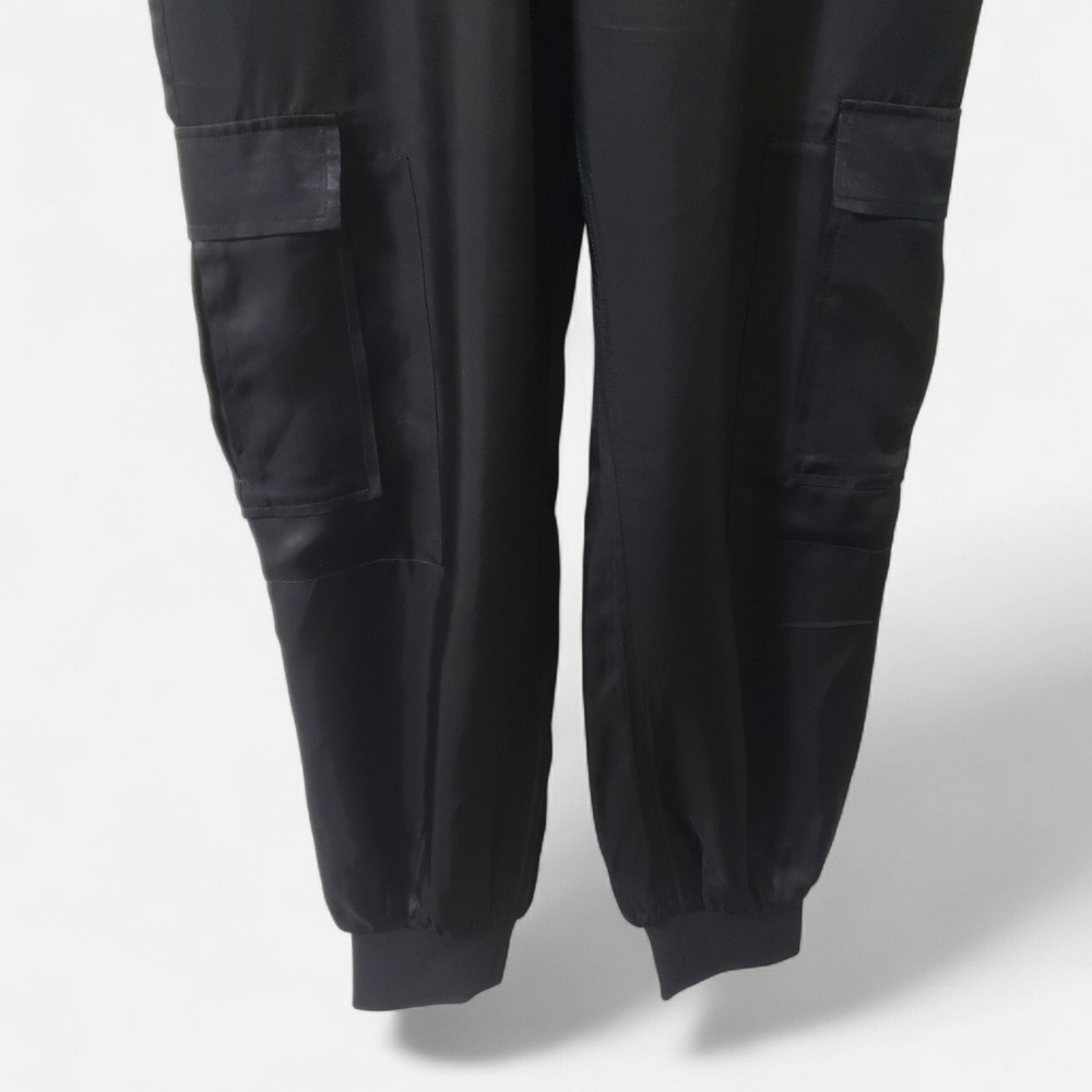 Cinq a Sept Giles Cargo Jogger Pants Black Cupro Womens Size Small - Picture 3 of 11